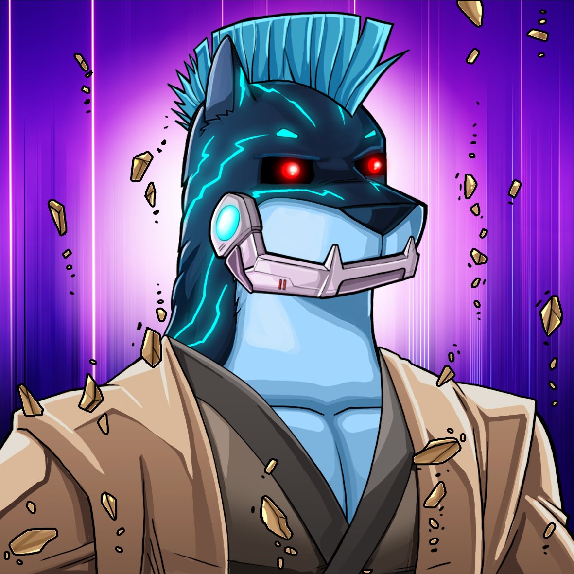 Telos_One's tweet photo. Going through the Captain Inu NFT traits to do some touch ups and edits, came across this badboy, looks like a corrupted version of Captain Inu. Can't wait to get them finished! These will also give WL access to the comics.๐ $CPTINU #Inuforce #NFT https://t.co/PacJIh18mp