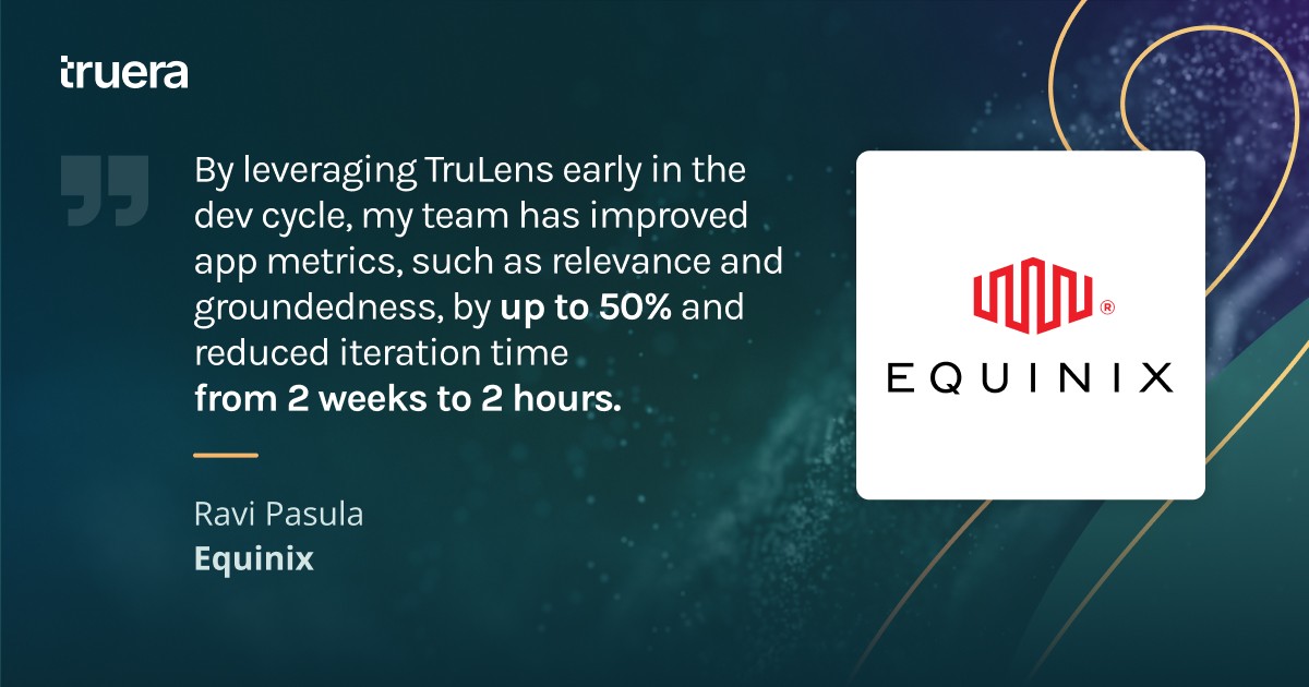 Stop spending weeks iterating on your LLM app. Save your team's time - develop a better quality app, faster, with TruLens and TruEra. loom.ly/hToMVME #LLMops #LLMapps #LLMeval #LLMtesting #LLMMonitoring #MLOps #AIQ #AIQuality