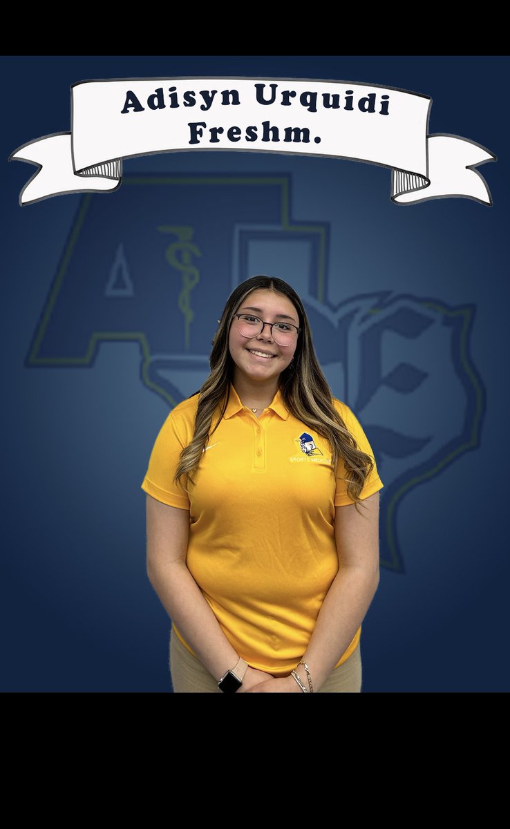 NATM 24⚕️SAT shoutout📢
Adisyn Urquidi 2 months in program 💛💙
Fave memory: My favorite memory is working the track meets with everyone. <a href="/EHS_TROOPER_AT/">TROOPER_AthlTraining</a> <a href="/EastwoodSports/">Eastwood Performance & Athletics Network</a>