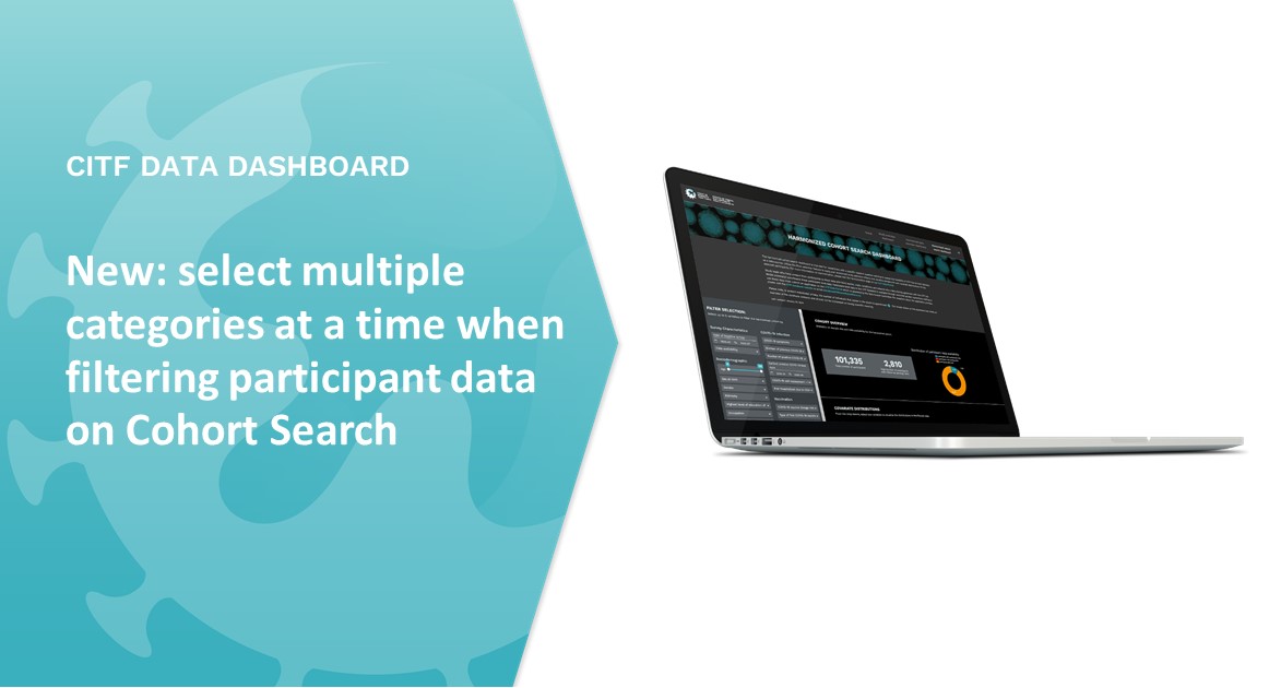 Attention researchers: the CITF Databank now has an advanced search function which lets you select up to five categories at a time, including province, health history, COVID-19 infection and more, when filtering for participant data.
dashboard.citf.mcgill.ca