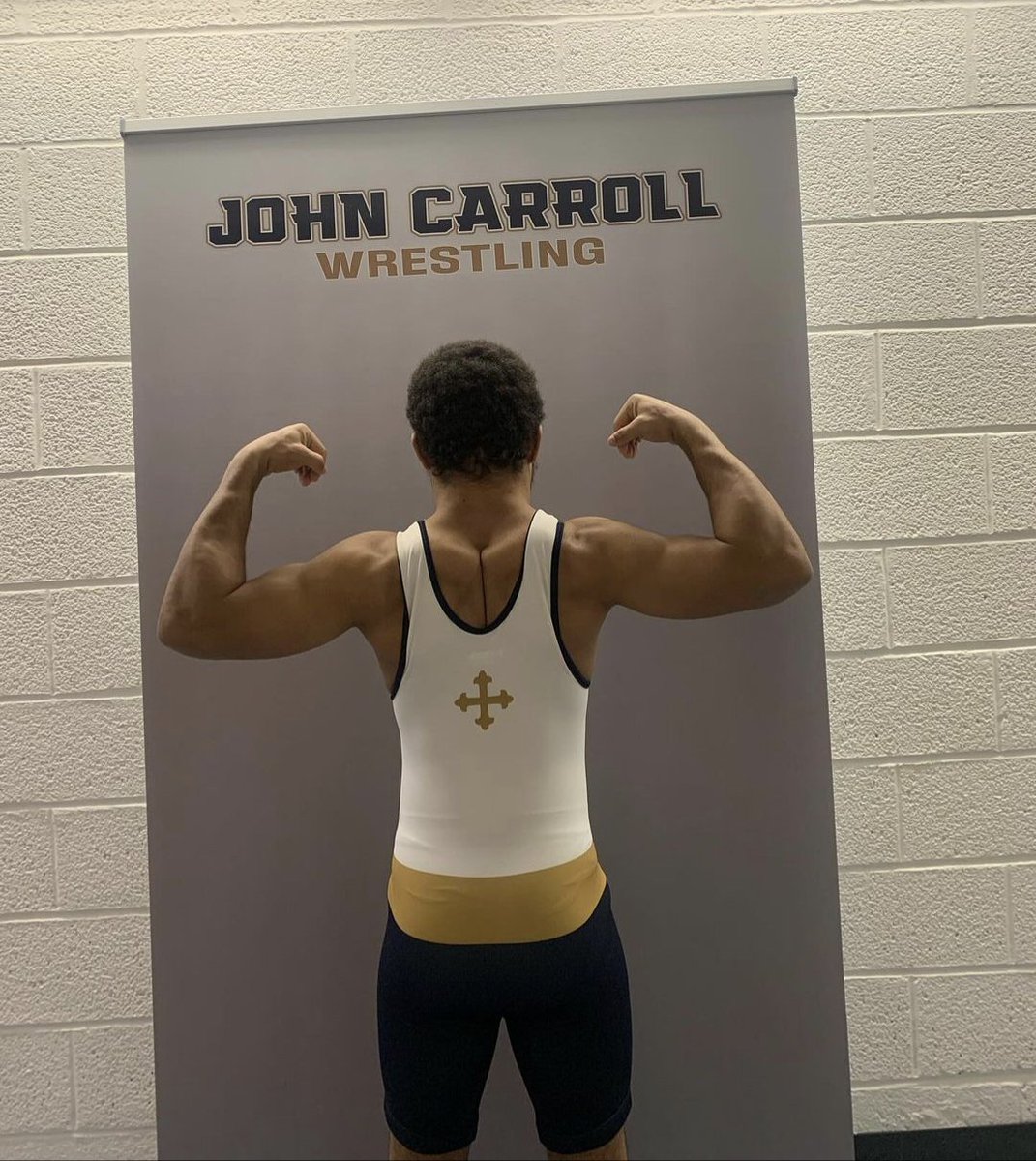 Elijah on his visit with @JCUwrestling He had a great time on campus! Thanks to Coach @mhawald for having him!