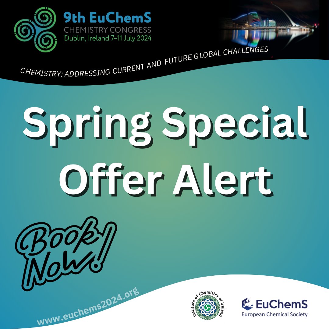 🌼 Spring Special Offer Alert! 🌸 Limited rooms available at special rates to celebrate the blossoming of spring. Don’t miss out on staying in our official Congress hotels for less. Availability limited, offer guaranteed for 2 weeks only! euchems2024.org/accommodation/