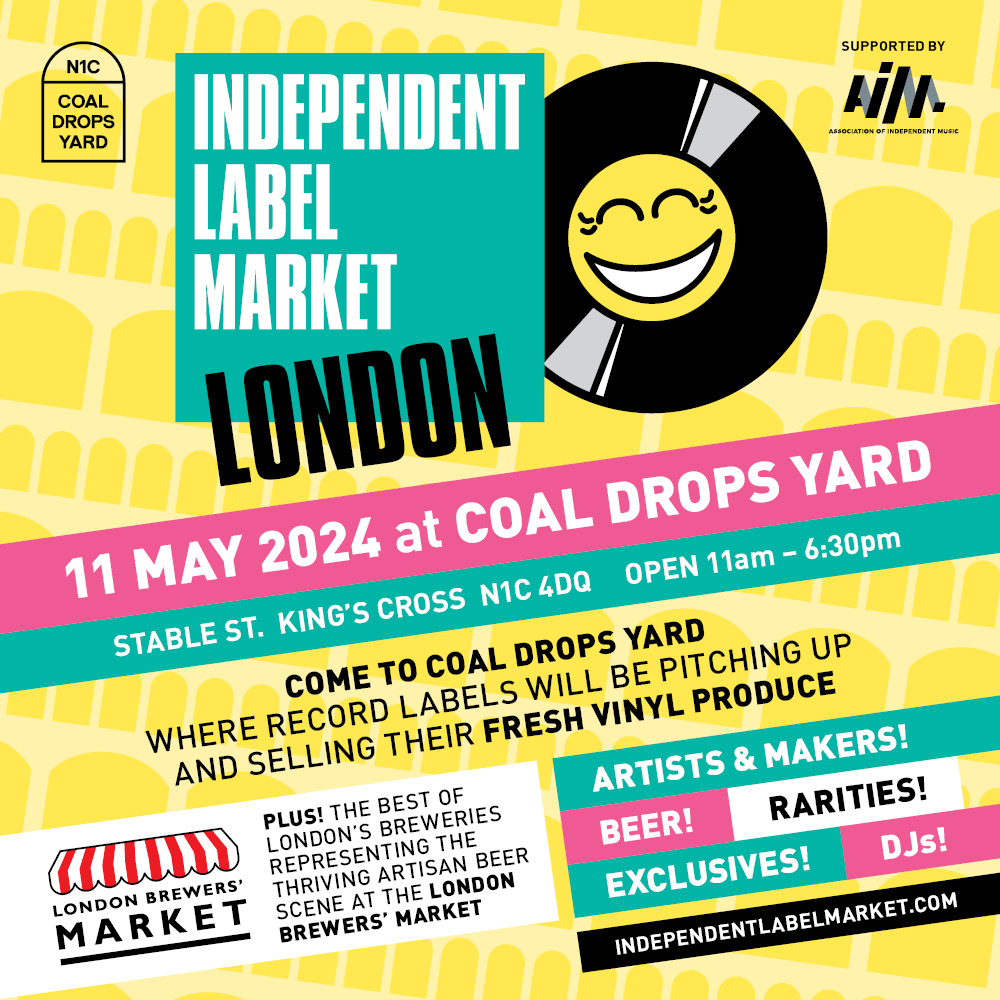 We’re proud to once again be supporting @IndieLabelMkt as it returns to @CoalDropsYard on 11.05.24. Join the best independent labels in town who will be pitching up and selling their finest releases. There will also be DJ sets and Live Music Showcases soundtracking the afternoon