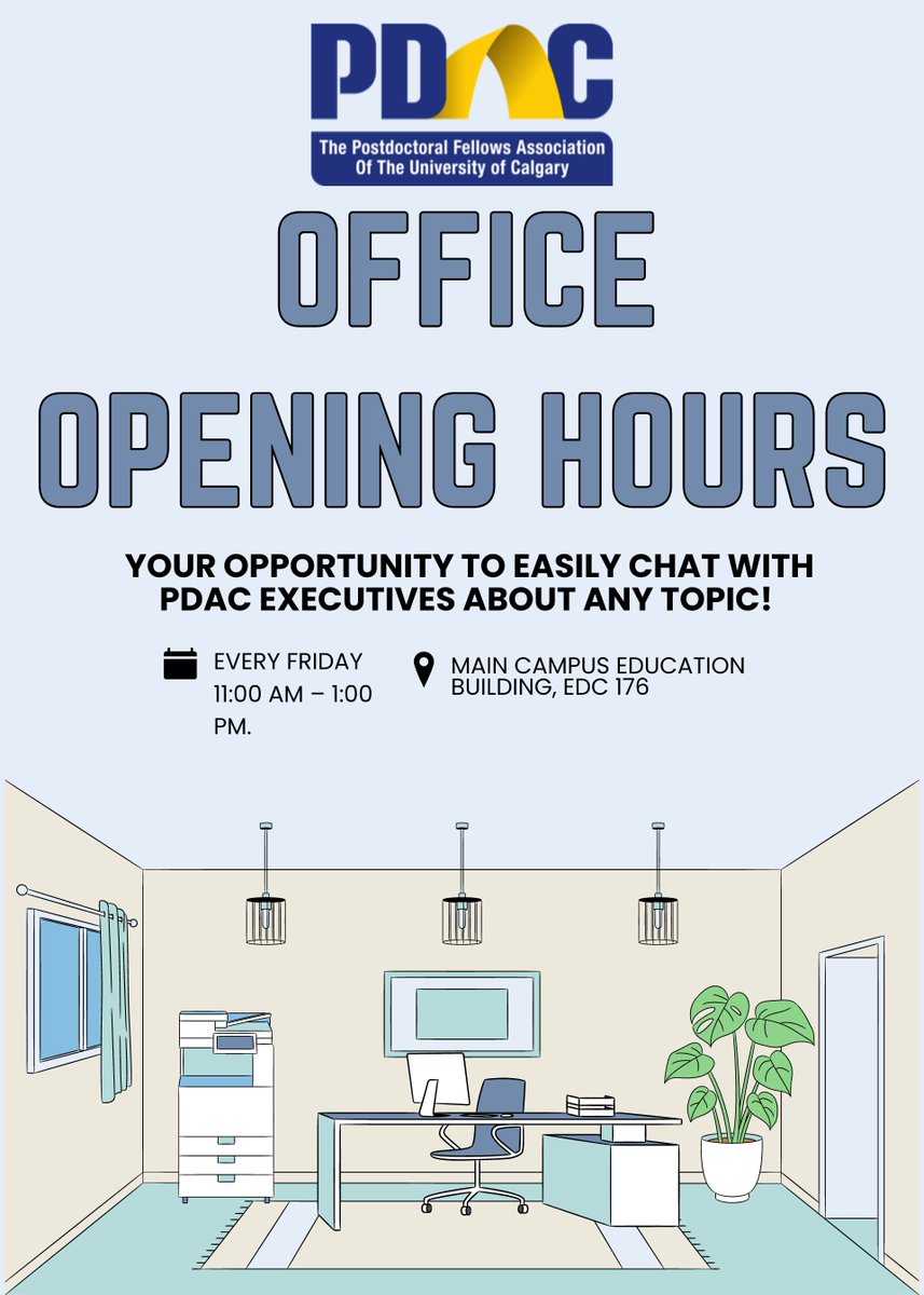REMINDER: We currently offer regular office opening hours every Friday 11:00 am – 1:00 pm. Your opportunity to easily chat with PDAC executives about any topic!