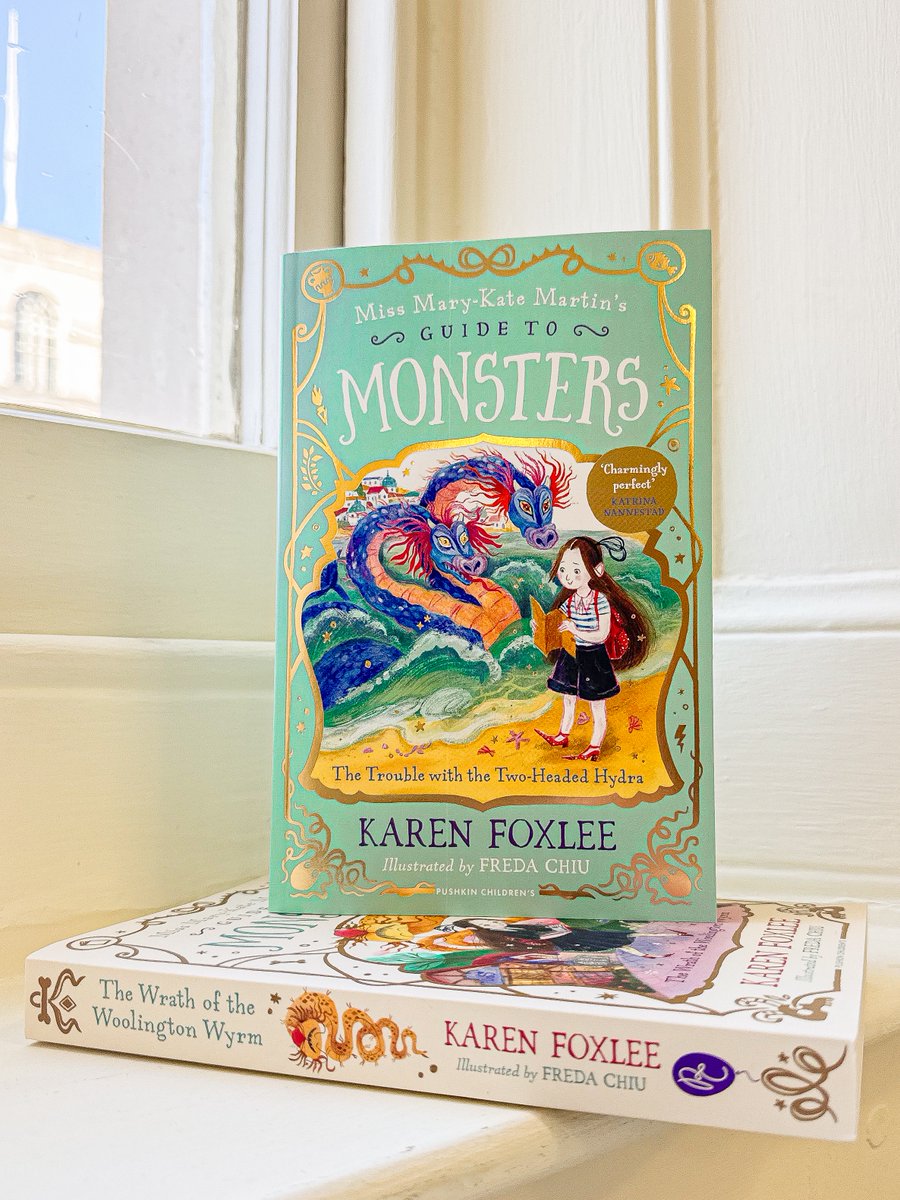 🐉 Published today! @karenfoxlee’s second adventure with Miss Mary-Kate Martin, The Trouble with Two-Headed Hydra, is out now! With amazing illustrations by Freda Chiu pushkinpress.com/books/the-trou…