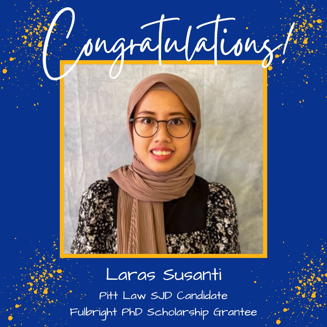 Three cheers for SJD student Laras Susanti, a finalist in Pitt's 7th annual university-wide Pitt Three Minute Thesis (3MT®) Competition. She’ll take on the competition at noon on April 1 in Hillman Library.