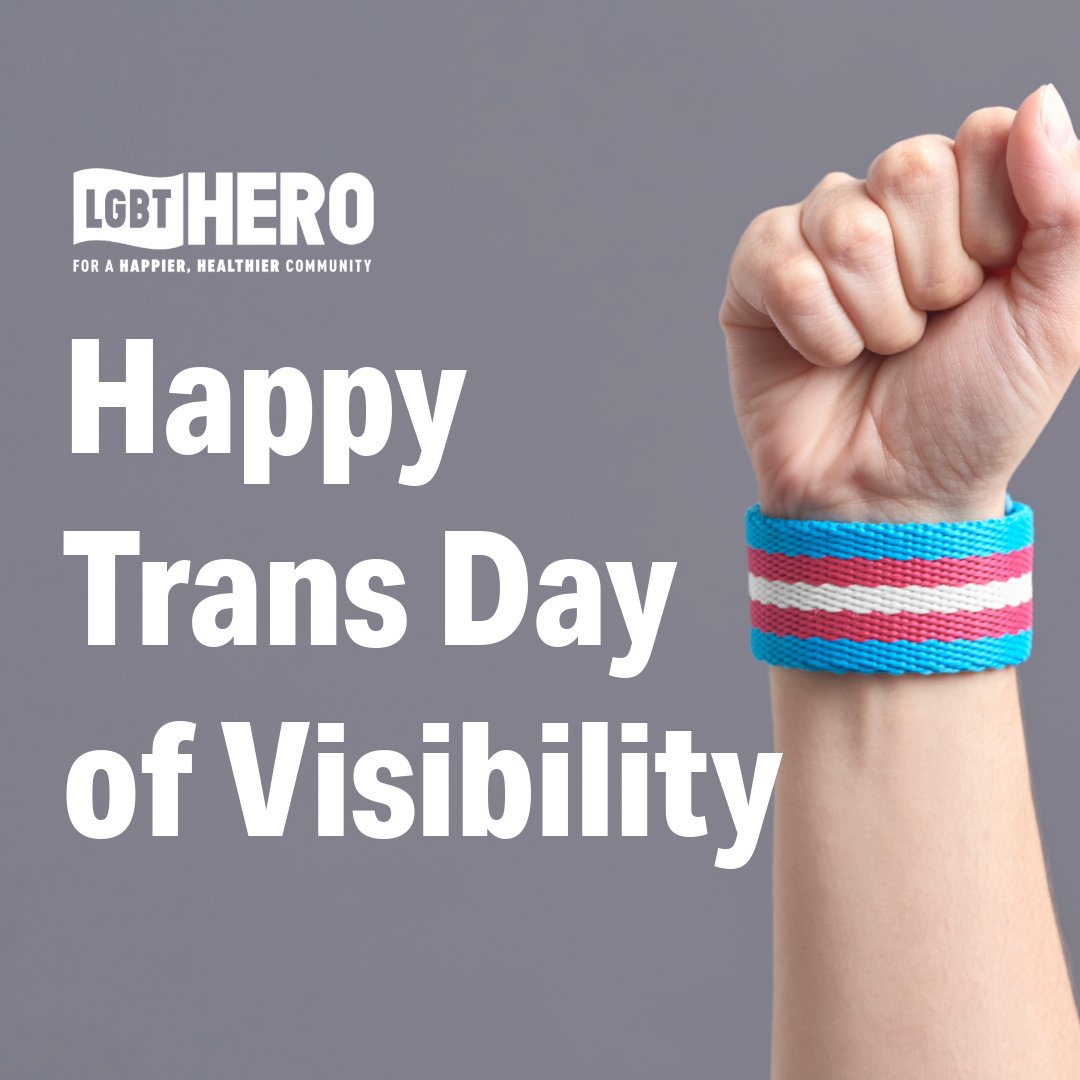 Today is #TransDayOfVisibility (#TDOV), when we celebrate the strength, resilience, and power of trans people around the world. 🏳️‍⚧️❤️