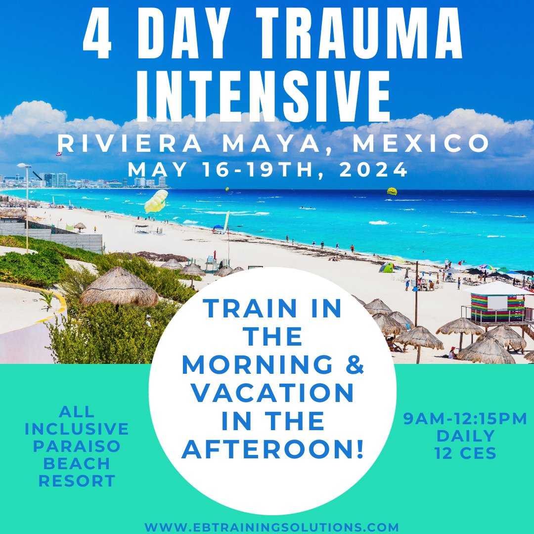 Tacos, margaritas, crystal clear water and an amazing training....all tax-deductible! Don't miss out on the opportunity to treat yourself to a continuing education vacation. Bring a colleague, friend, your whole family or enjoy some alone time in beautiful Riviera Maya, Mexico.