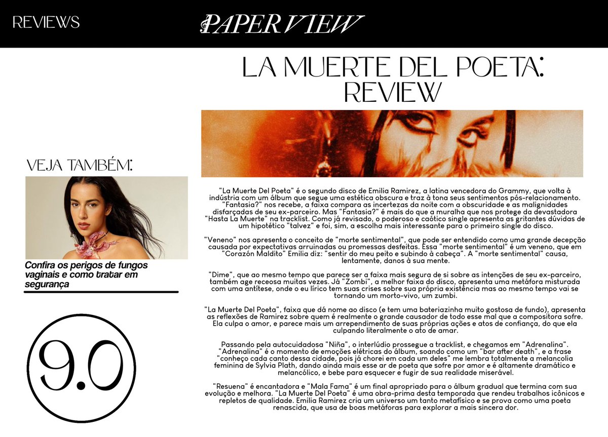 Confira nuestra review de "La Muerte Del Poeta" de Emilia Ramirez: