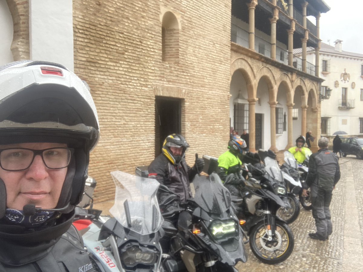 Started okay… got wet fast… then got wetter. Rode through a cloud to get to Ronda (town centre shut for Easter festivities). Did get about 15 dry miles… but mostly pretty challenging. Good riding by the guys to get to the hotel safely in these conditions
