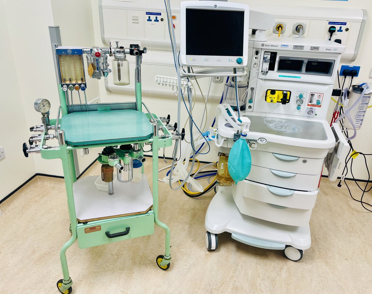From the old to the new…… Today we talked about 100 years of anaesthetic machines @qeuhtheatres education session. Some features are the same,  and some are very different! <a href="/NewVicACHDSU/">New Victoria ACH Day Surgery Unit</a> <a href="/qeuhanaesthesia/">QEUH Department of Anaesthesia, Glasgow, UK</a> <a href="/LenkaScurk/">Lenka Scurkova</a>