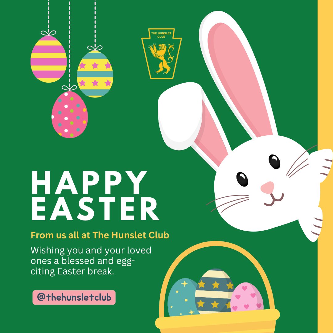 🐰 Happy Easter from us all at The Hunslet Club🐰 #youthorganisaton #charity #nonprofit #easter #eastercelebrations