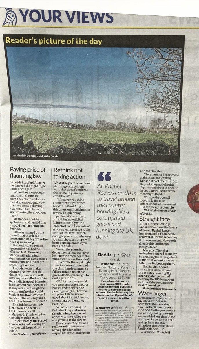galba_action's tweet image. What’s the point of a planning department that doesn’t enforce its own conditions?  This really matters for the health of the people of Leeds.  We need some action now. #FlyLess