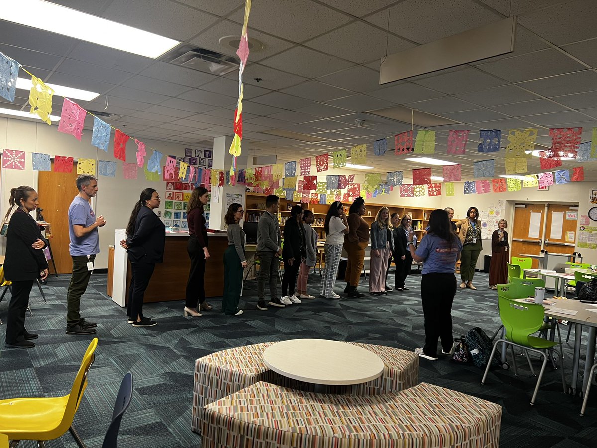 MAOH_DISD's tweet photo. Montessori said “The child should live in an environment of beauty.” Our CILT team lead us through a refresh on normalization in our  common areas . We're noticing cleaner, calmer hallways this week! https://t.co/Ilys6WSdJd