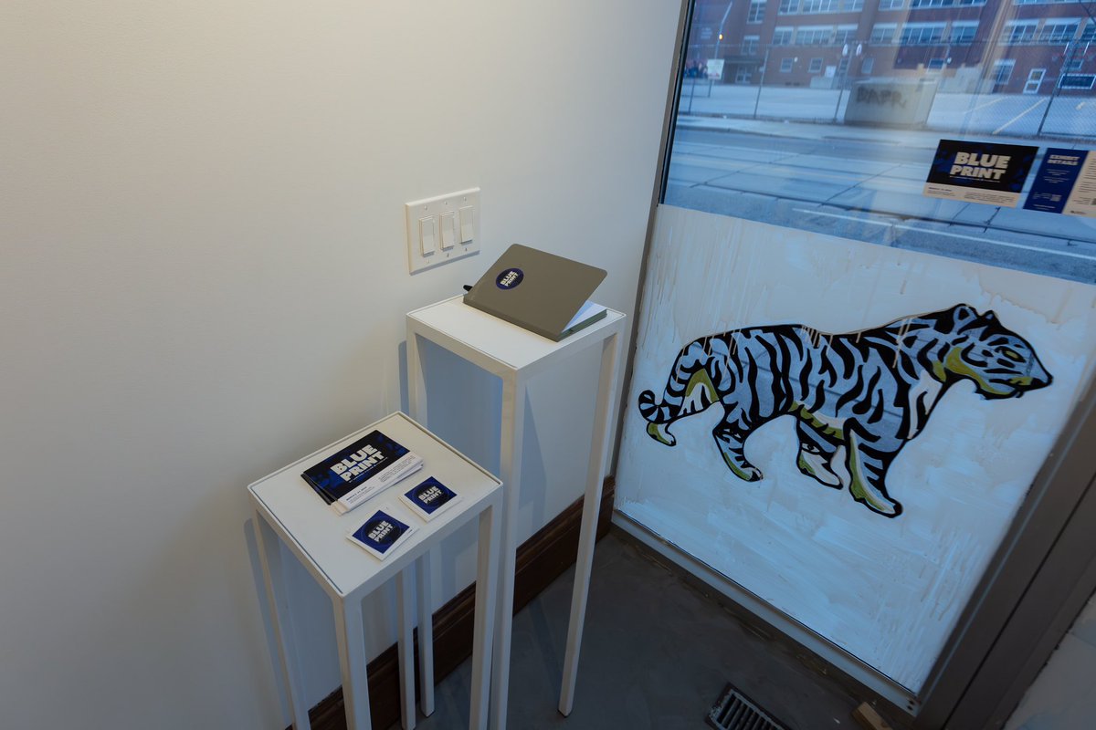 museandmuseums's tweet photo. LAST WEEK TO SEE BLUEPRINT! 

The collaborative exhibition with Zandra @unkwnzj Jack will run until March 31, 2024 at The Lost &amp; Found TO located at 420 Queen Street East! We’ll be giving away two large format vinyl print on the 31st, so be sure to come! 💙 https://t.co/kGxiHzcKAz