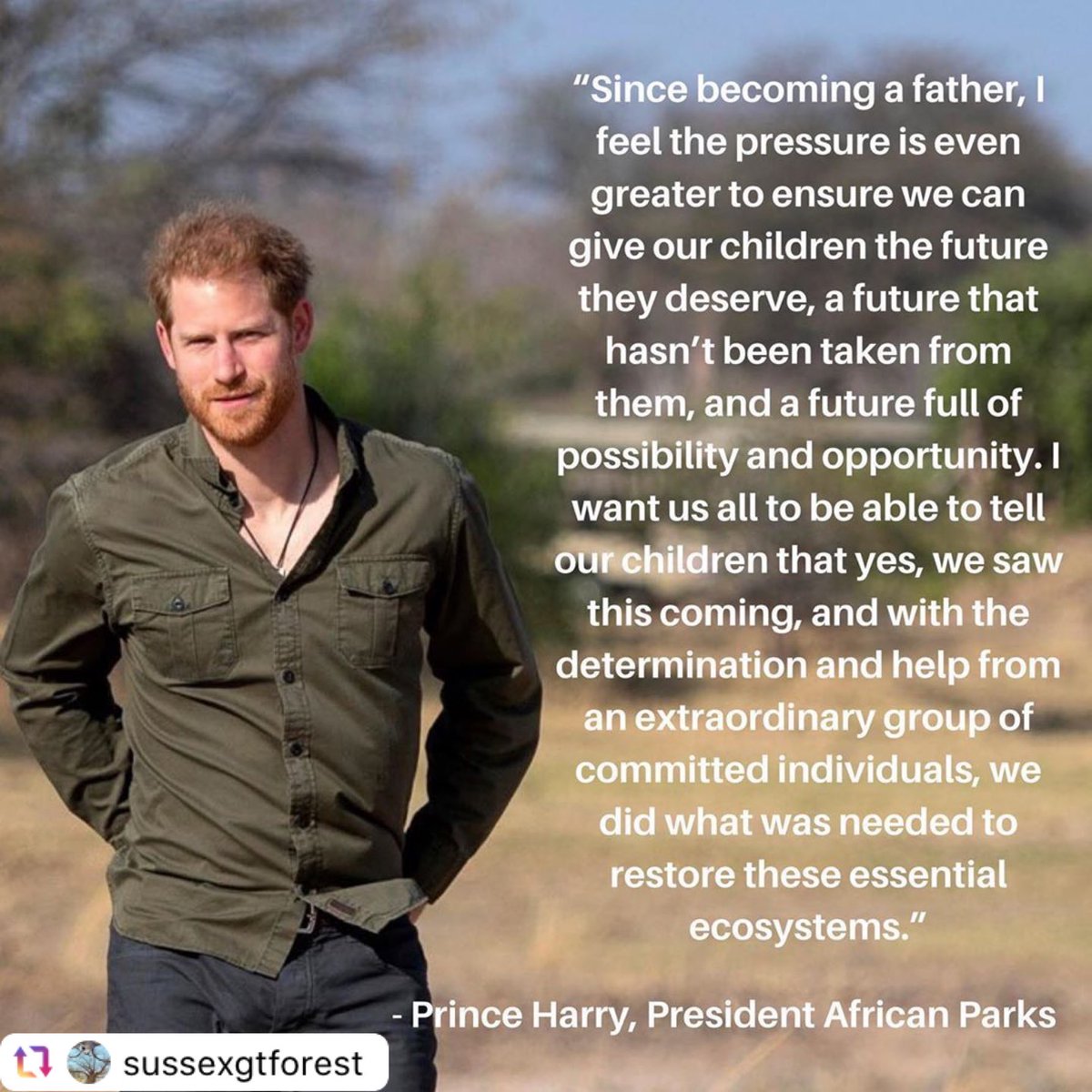 #PrinceHarryisright We need to do more to take #ClimateActionNow. There is no #PlanetB.