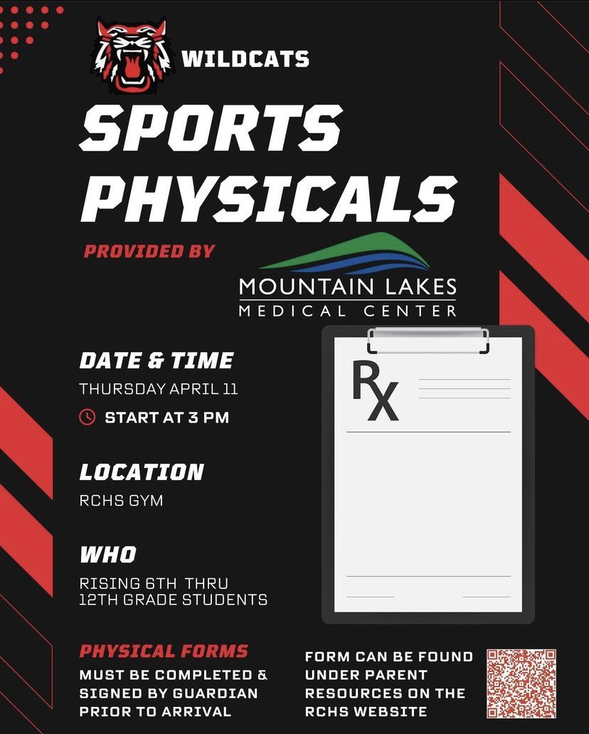 April 11th at 3pm are Spring Physicals!