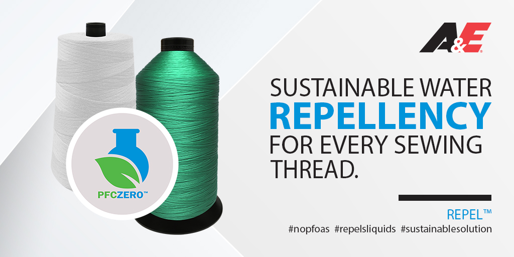 AmericanEfird's tweet image. Repel™ makes every sewing thread a water repellent one. 

Ask your sales representative how this PFC-free thread treatment works or learn more at amefird.com. 

#threadinnovation #aethread