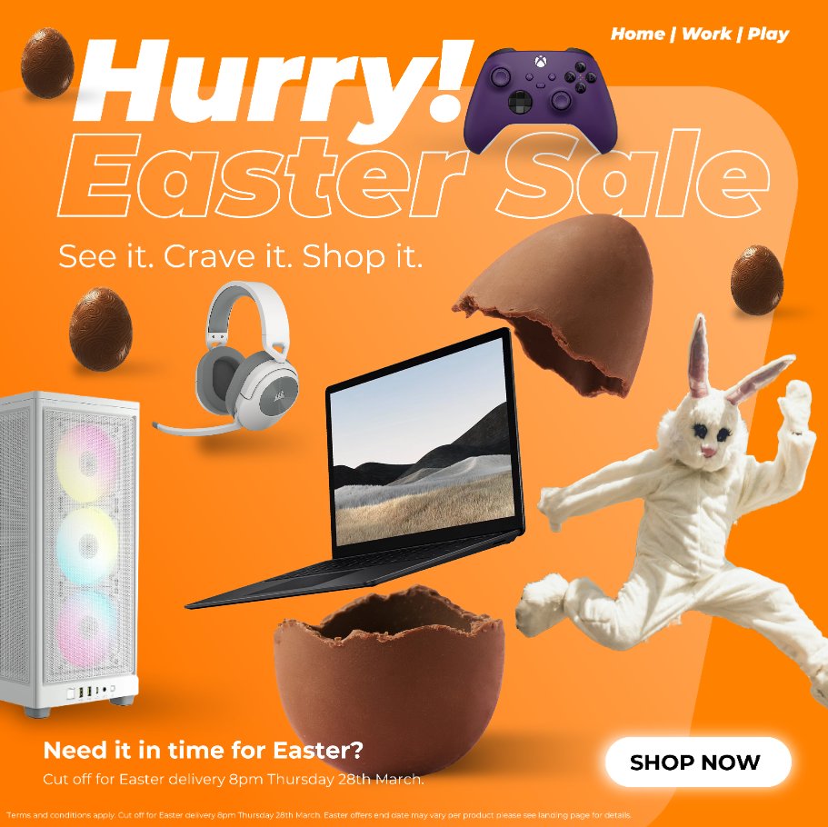 Need it before Easter? Order by 8pm tonight (28/03) for guaranteed delivery! 🐣🐇 Shop here* 👉 brnw.ch/21wIjyf *Easter offers end date may vary per product, please see landing page for details. Product images may be for illustration purposes only as deals may vary.