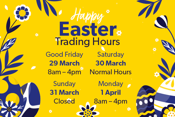 We'll be open this #Easter weekend with reduced hours on Good Friday and Monday, as well as a much deserved rest for our colleagues on Easter Sunday. We wish everyone a very happy Easter whether you're still on the clock or tucking into a feast of chocolate treats 🐣 #Selco