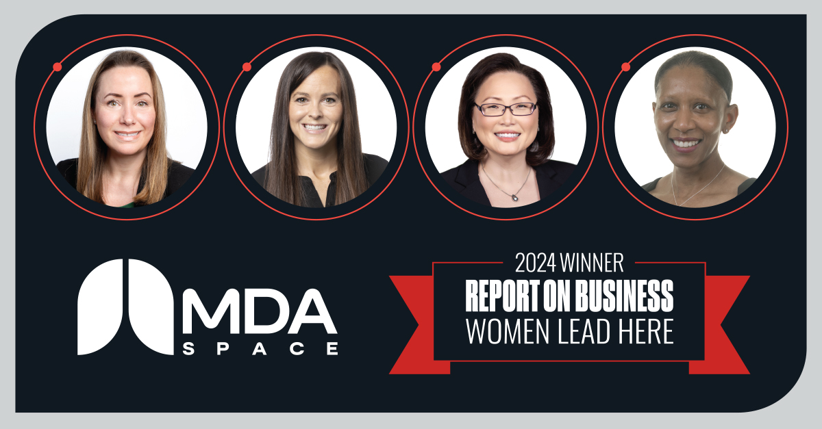 We are pleased to announce that MDA Space has been included on the annual The Globe and Mail’s Report on Business ‘Women Lead Here’ list. More info: bit.ly/3TVhhfY #MDASpace #MissionMDA @globeandmail #ROBWomenLeadHere