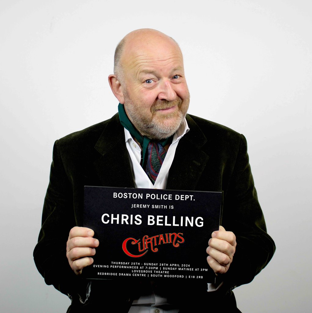 📢INTRODUCING📢 JEREMY SMITH is CHRIS BELLING #Curtains at @RedbridgeDrama 25th-28th April 2024! All Tickets £20. Get your tickets here buff.ly/3NRAuf5 #CurtainsMusical #KanderAndEbb #Musical #Redbridge #RedbridgeEvents