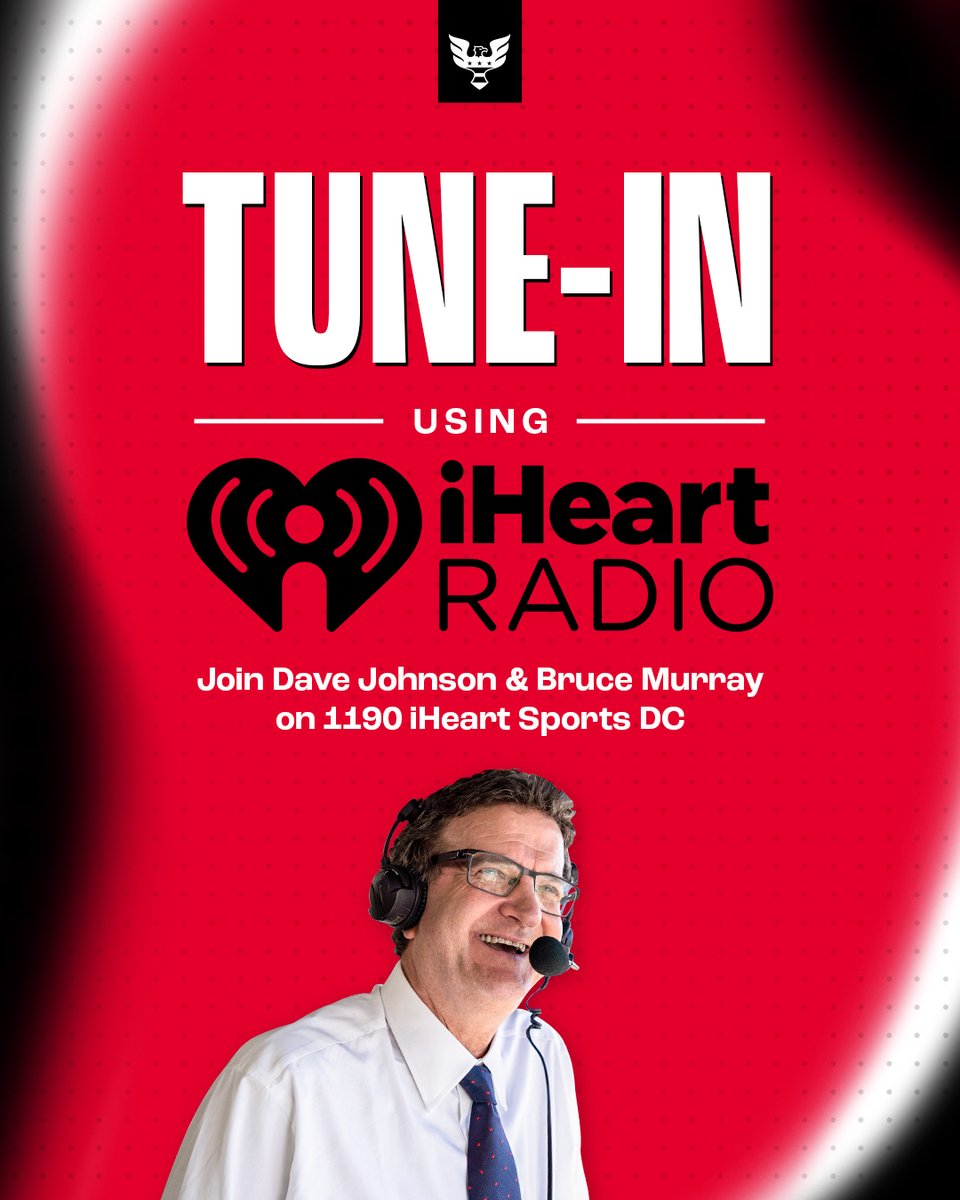 D.C. United (@dcunited) on Twitter photo They're back! 🎙️
Join <a href="/davejsports/">Dave Johnson</a> and <a href="/brucemurrayHOF/">bruce murray</a> on <a href="/iHeartSportsDC/">iHeartSportsDC</a> to hear the call for this weekend's home match against CF Montréal!
📰 dcunited.com/news/d-c-unite… They're back! 🎙️
Join <a href="/davejsports/">Dave Johnson</a> and <a href="/brucemurrayHOF/">bruce murray</a> on <a href="/iHeartSportsDC/">iHeartSportsDC</a> to hear the call for this weekend's home match against CF Montréal!
📰 dcunited.com/news/d-c-unite…