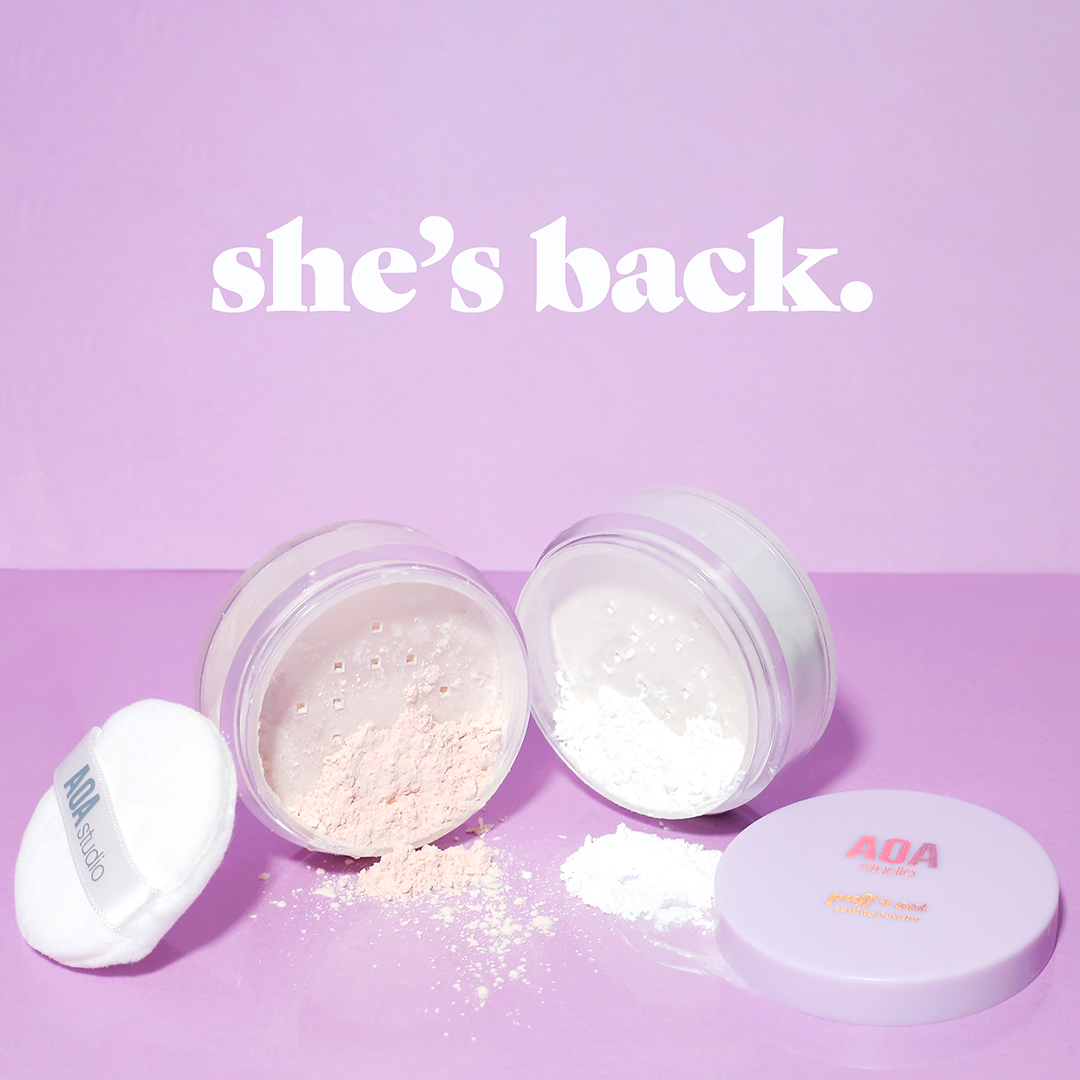 Puff + Set is BACK and BETTER! After all of your feedback from our previous launch, we decided to go back to the original #settingpowder formula you all know and love! #shopmissa #puffandset #finishingpowder #baseroutine