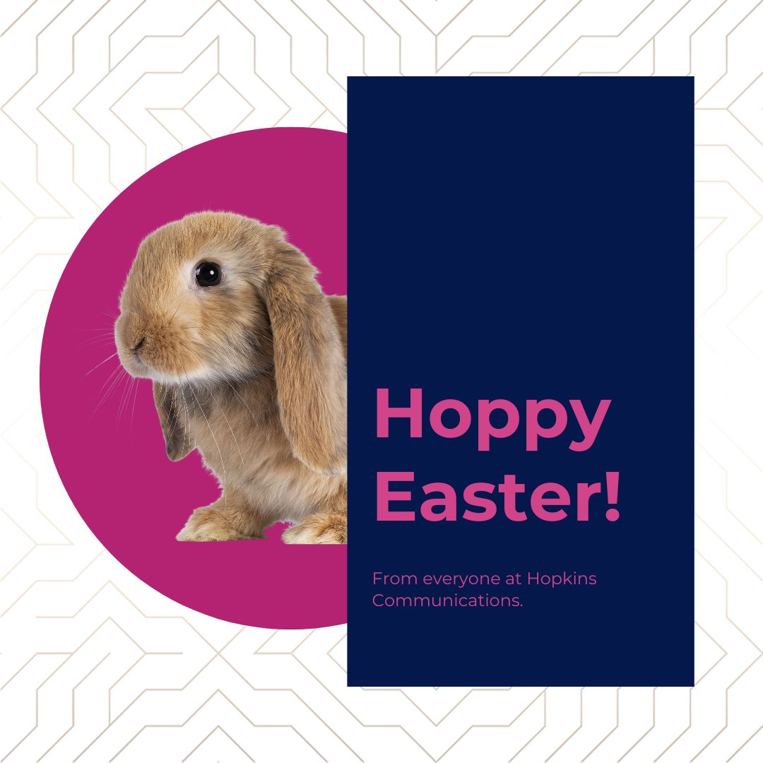 🐰 Hoppy Easter!🐰 Our offices will be closed for Good Friday and Easter Monday to give Team HC a well-deserved break! We hope you all have a relaxing long weekend.

#Easter #GoodFriday #HopkinsCommunications #pragency #digitalagency #designagency #marketingagency