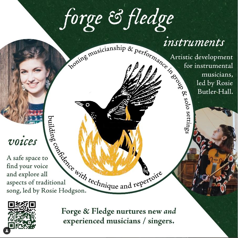 Join Rosie Butler-Hall for 6 weekly sessions, aimed at intermediate to advanced musicians 🎺🎶🪗🪈🎻🎸🥁🪕🎷🎵 exploring instrumental British folk music
Every Tuesday  16th April - 21st May
6-7 pm 
Shakespeare's, Sheffield, S3 8UB
Reserve your place: soundpost.org.uk/forge-fledge-i…