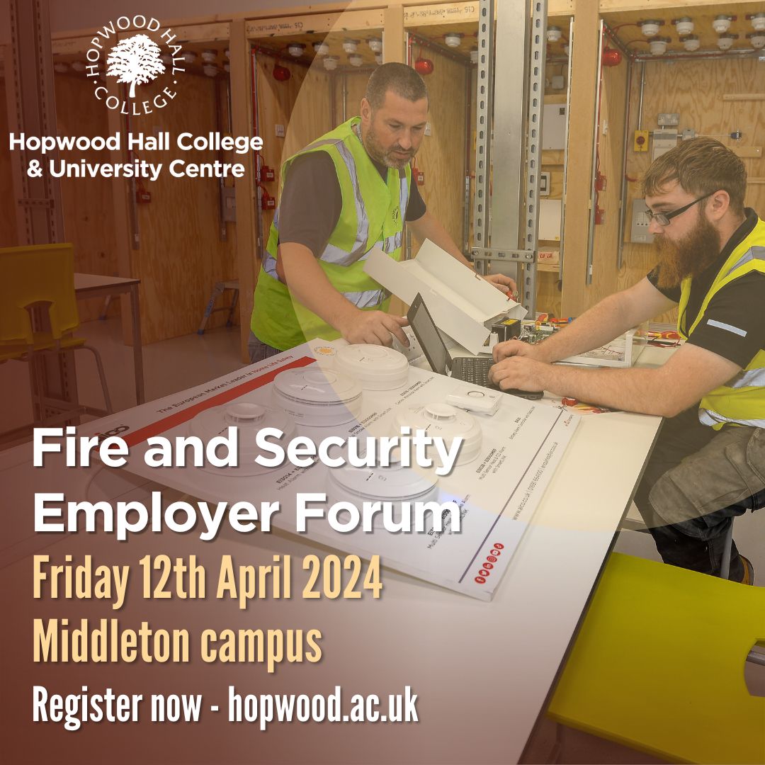We can't wait to welcome Fire & Security employers from across the borough to our Middleton campus! We're thrilled to be hosting a Fire & Security Employer Forum on Friday 12th April. Looking to be a part of this? Register now to secure your place! ow.ly/qphI50R4ahr