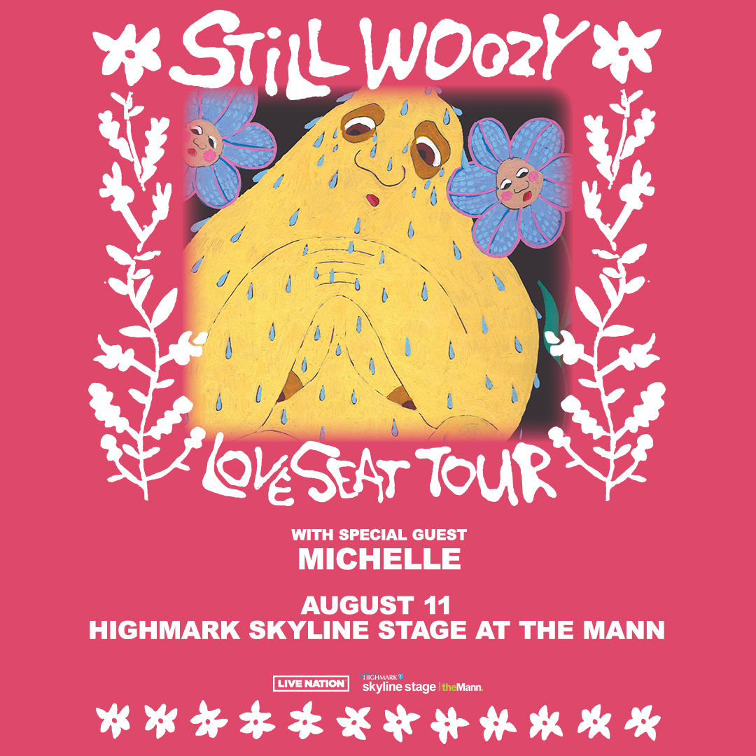 𝙅𝙐𝙎𝙏 𝘼𝙉𝙉𝙊𝙐𝙉𝘾𝙀𝘿 🌸 @Still_Woozy is bringing his Loveseat tour to the Highmark Skyline Stage at the Mann on August 11 with @michelletheband! bit.ly/3TEU8gm