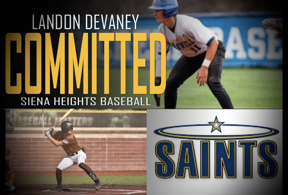 Steven Swope (@coachswope4) on Twitter photo No. 7 off the BOARD ✅
<a href="/devaney_landon/">Landon DeVaney</a> to <a href="/sienaheightsu/">Siena Heights</a> for baseball
<a href="/SHUbaseballMI/">Siena Heights Baseball</a> you are getting a great athlete and a better young man! This kid is one of the hardest working kids I know, he’s a competitor, and he’s got a beautiful swing! Congrats Lando!!! No. 7 off the BOARD ✅
<a href="/devaney_landon/">Landon DeVaney</a> to <a href="/sienaheightsu/">Siena Heights</a> for baseball
<a href="/SHUbaseballMI/">Siena Heights Baseball</a> you are getting a great athlete and a better young man! This kid is one of the hardest working kids I know, he’s a competitor, and he’s got a beautiful swing! Congrats Lando!!!