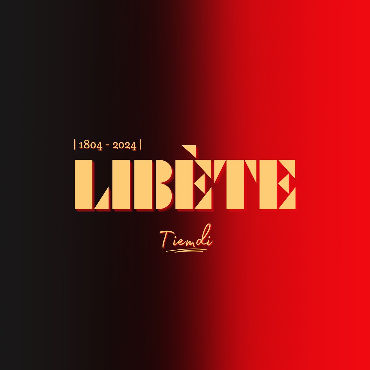 TiemdiProd's tweet photo. M'ap prezante nou "Libète" ki se nouvo mizik mwen ki ap disponib sou "Youtube" ak "Soundcloud" demain swa (29 Mars 2024, 18h04pm).
#Libete #Tiemdi #TiemdiProductions #Haiti #Ayiti
https://t.co/nBVB57yWY0 https://t.co/dwImlEEXmy
