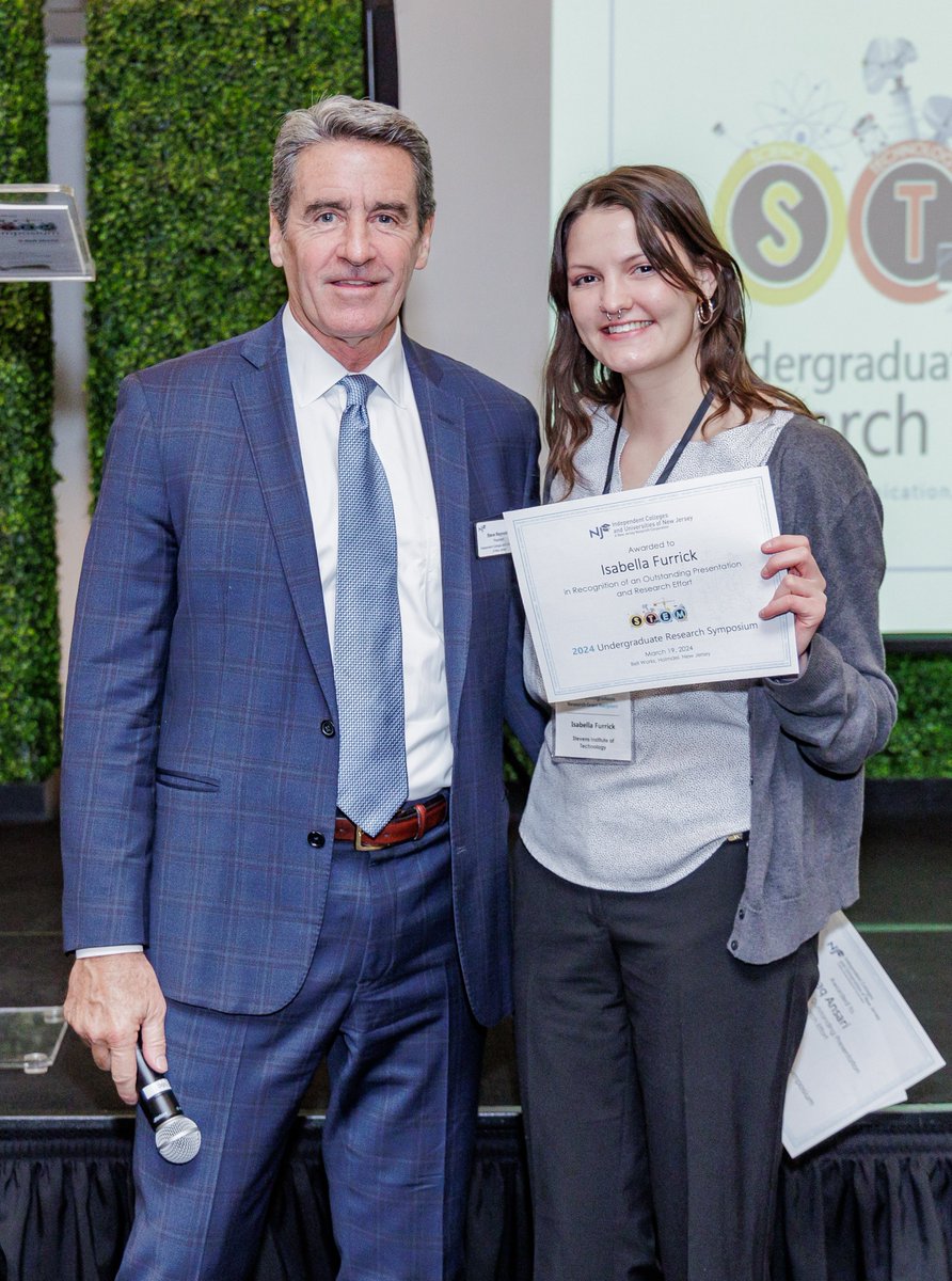 Congrats to my student Isabella Furrick for winning second place at the ICUNJ Undergrad Research Symposium! Project on machine learned interatomic potentials for O*-driven NiPt catalyst reconstruction.
@FollowStevens
#STEM #catalysis #materials #conference #MachineLearning