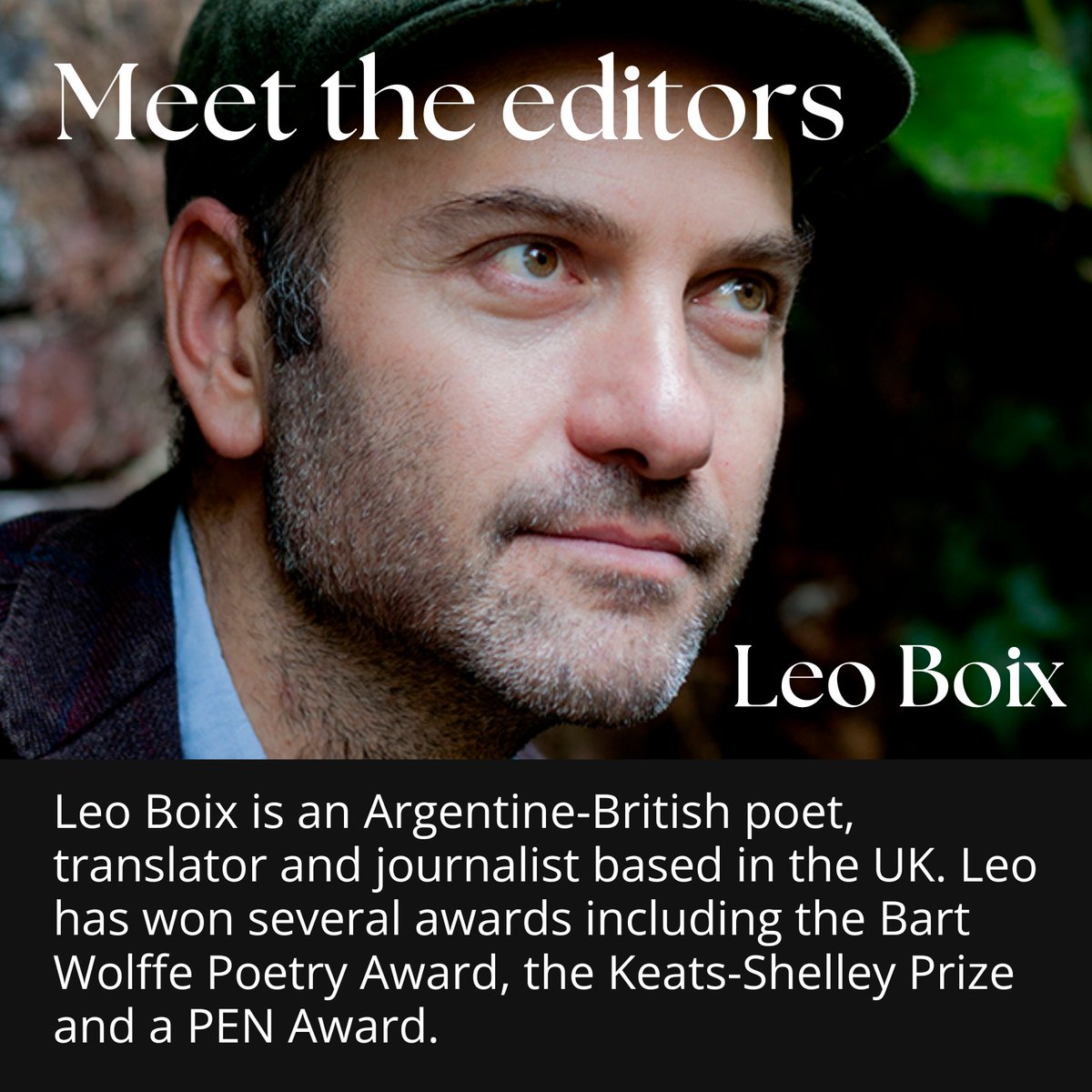 @leoboix is a poet, translator and journalist whose poetry has been included in several anthologies, including 'Ten: Poets of the New Generation' and '100 Poems to Save The Earth'.