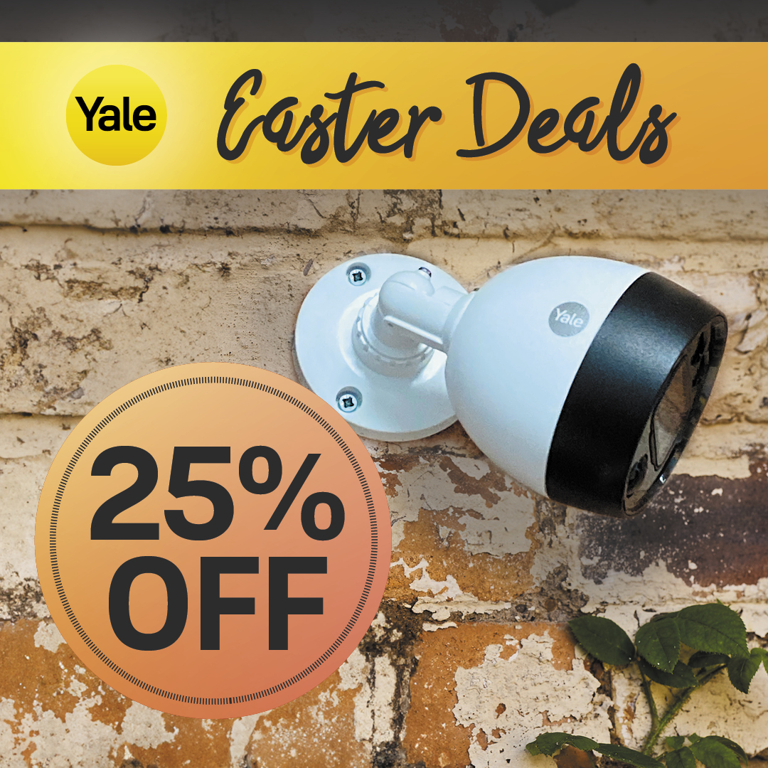 Our Easter Sale is live 🐰 Enjoy 25% off on our Smart Motion CCTV cameras and elevate your home security this holiday season. Don't miss out on this egg-ceptional offer that includes FREE delivery 📦 Shop Yale Smart Motion CCTV Kits 👉 yalehome.co.uk/yale-smart-mot…