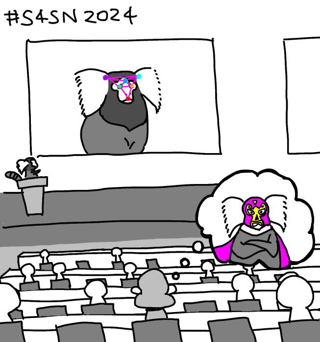 Day 4 of #S4SN2024

The fantastic finale was a fresh study on automating a cooperative task in marmosets by <a href="/wilburshi2/">Weikang Shi</a>!

Talking to people studying very different species, and always finding something similar/exciting, was priceless.

Thank you <a href="/S4SNeuro/">Society for Social Neuroscience</a> for the amazing meeting!