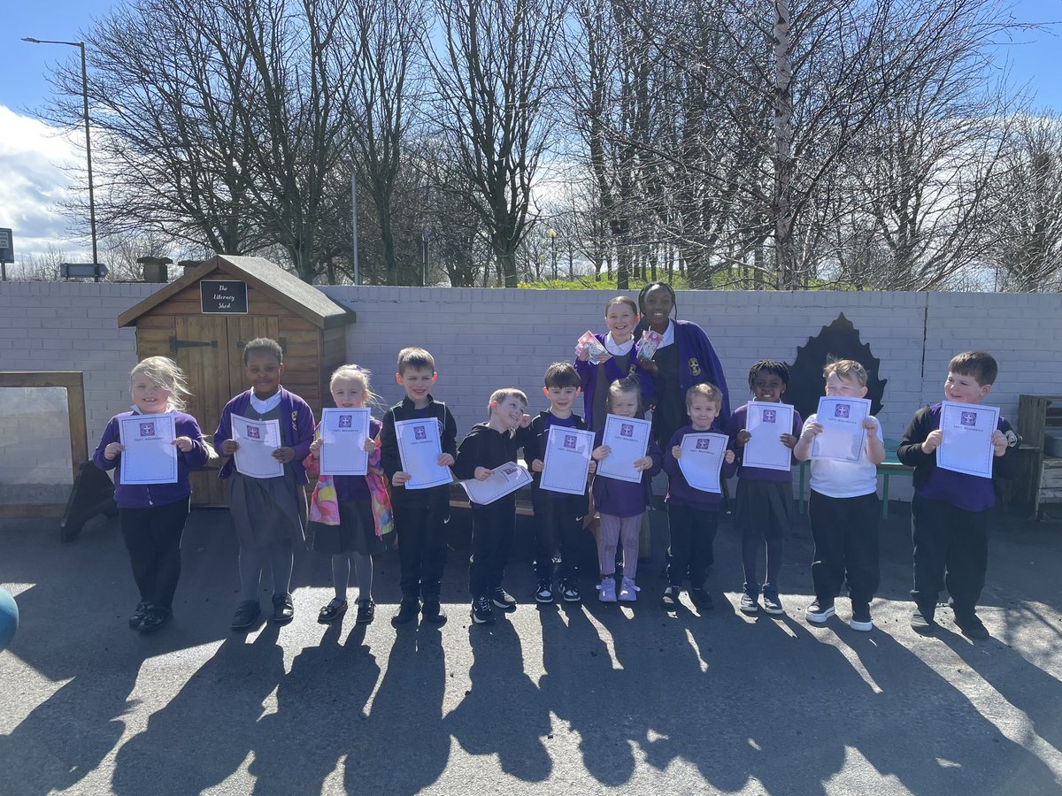 We had 202 children with 100% attendance during Spring Term - well done! Thanks to our Attendance Avengers who delivered the certificates across school today!