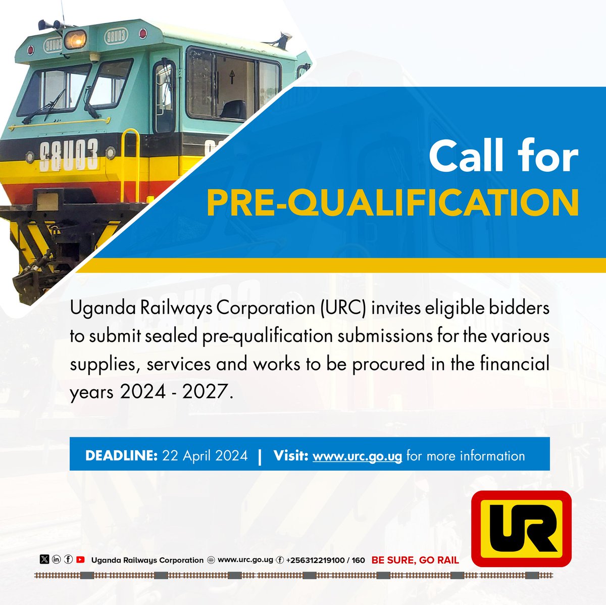 In a bid to improve its services, URC is undertaking different works. We thus invite eligible providers to be part of this transformation journey.