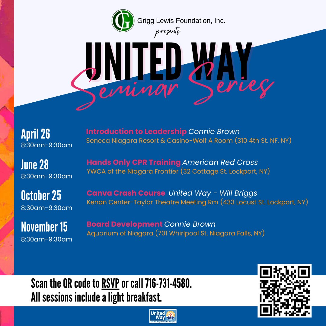 Our next seminar is only 1 week away! Don't miss this chance to realize your leadership potential and develop your skills to bring out the best in others with presenter Connie Brown.

Special thanks to the Grigg Lewis Foundation, Inc for sponsoring this year's Seminar Series!