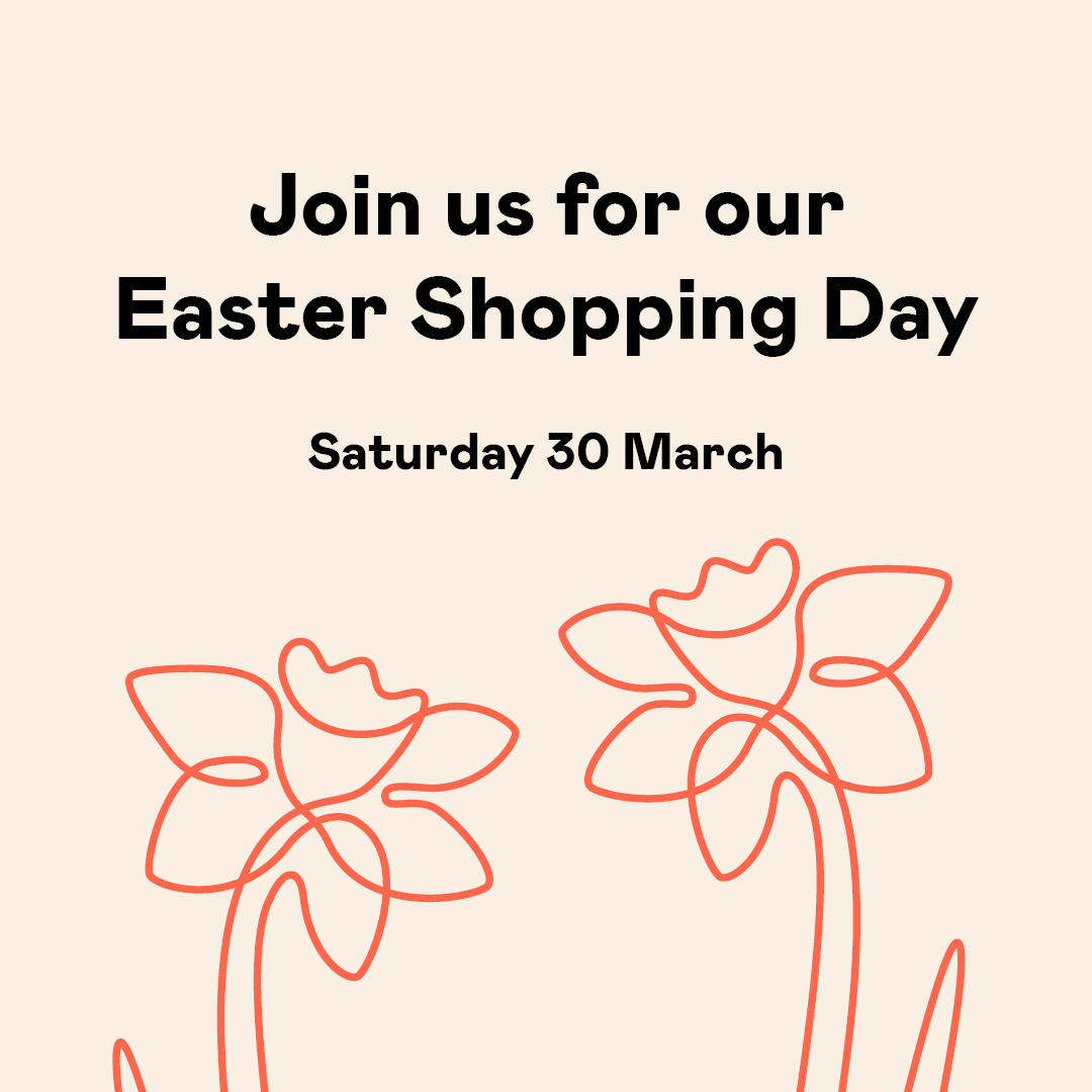 Join us today for our special Easter Shopping Day and Farmers' Market with live music, face painting and much more.