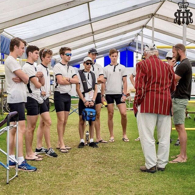 There are 96 sleeps to Henley Royal Regatta 2024. #HRR24 Charles delivered his bombastic pre-race motivational speech with great passion but wasn’t sure if the downward gazes he got back were due to his words, or if he’d forgotten to do up his flies.. 📸@FinlayPhoto