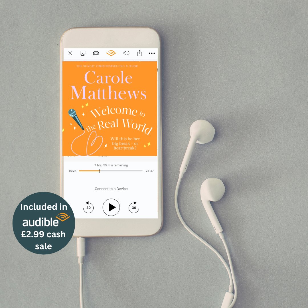 Lovely people! Welcome to The Real World is available to @audibleuk members for a rather modest £2.99 from now until 7 April. An indie but goodie. Grab it while you can. C : ) xx