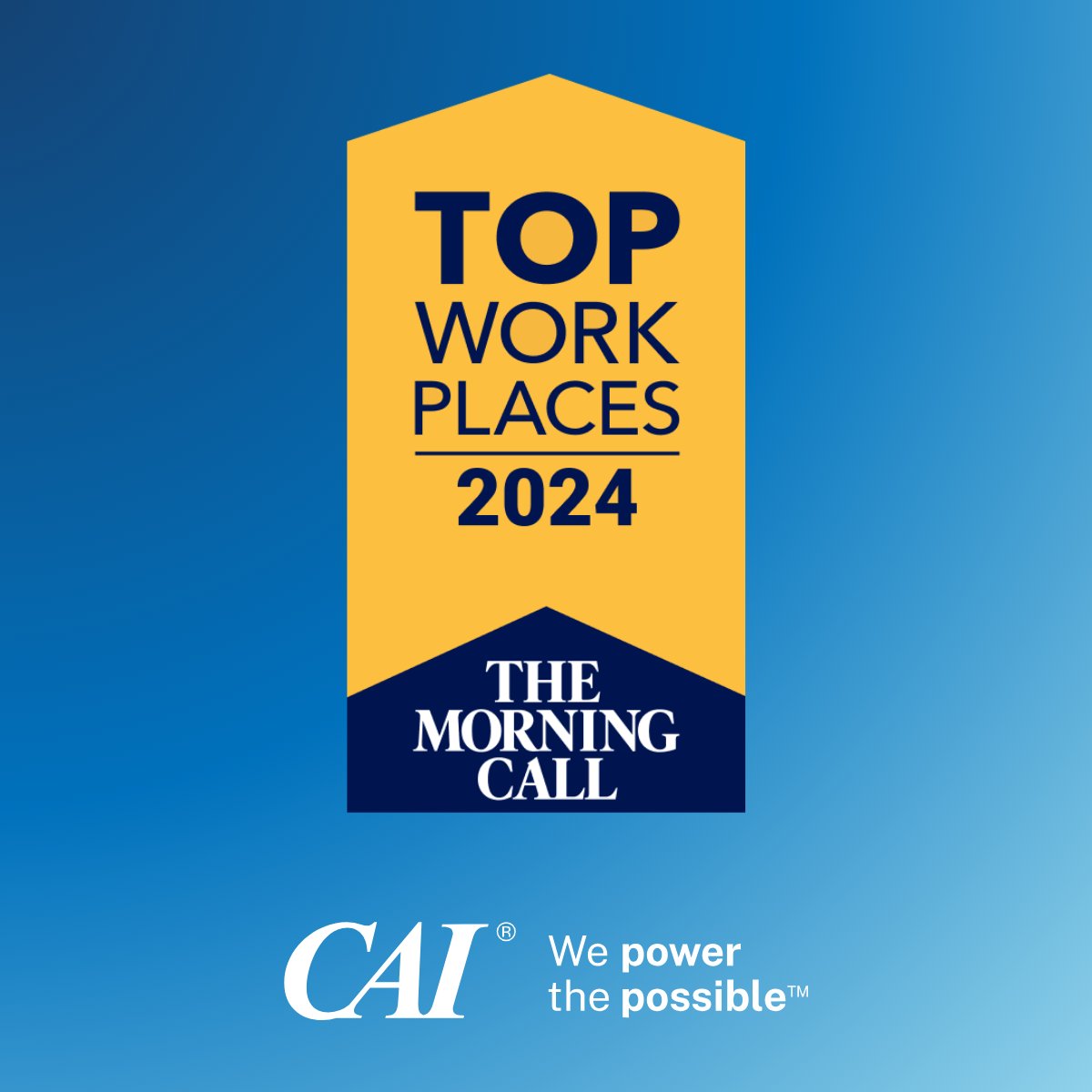 🏆 Thrilled to announce that CAI has been honored as a 2024 Lehigh Valley Top Workplace! With this being our 11th consecutive honor, #TeamCAI gives huge thank you to our incredible team who reflects our commitment to an outstanding business culture. 🌟