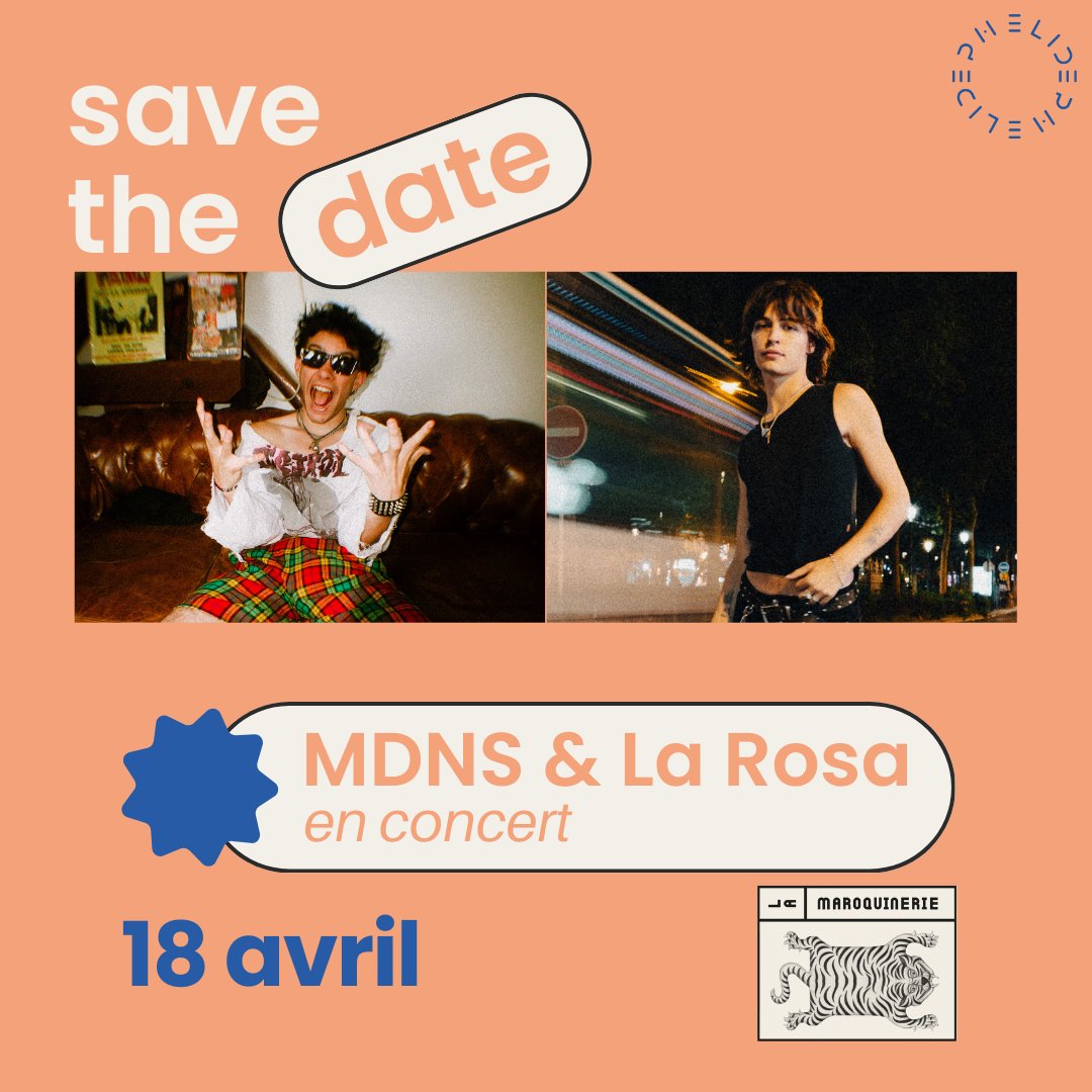 A l'occasion d'une soirée parisienne unique organisée par la Team Nowhere Records, le touchant @MDNS_TF et le captivant groupe La Rosa seront tous deux sur scène le jeudi 18 avril pour faire trembler les murs de @laMaroquinerie !