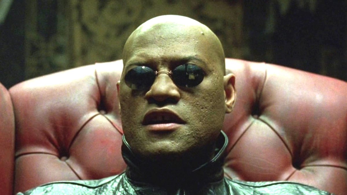 Rizstanford's tweet image. Countdown to the 25th anniversary of The Matrix this weekend:  &quot;You&apos;re feeling a bit like Alice...tumbling down the rabbit hole ... You have the look in your eyes of a man expecting to wake up... Ironically, this is not far from the truth!&quot;  #simulationhypothesis #thematrix…