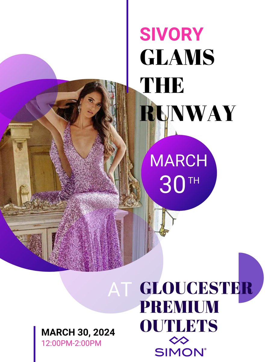 Looking for a prom gown? Not sure what type of prom gown you are looking for?  Then come to the Prom Fashion Show at the Gloucester Premium Outlets.