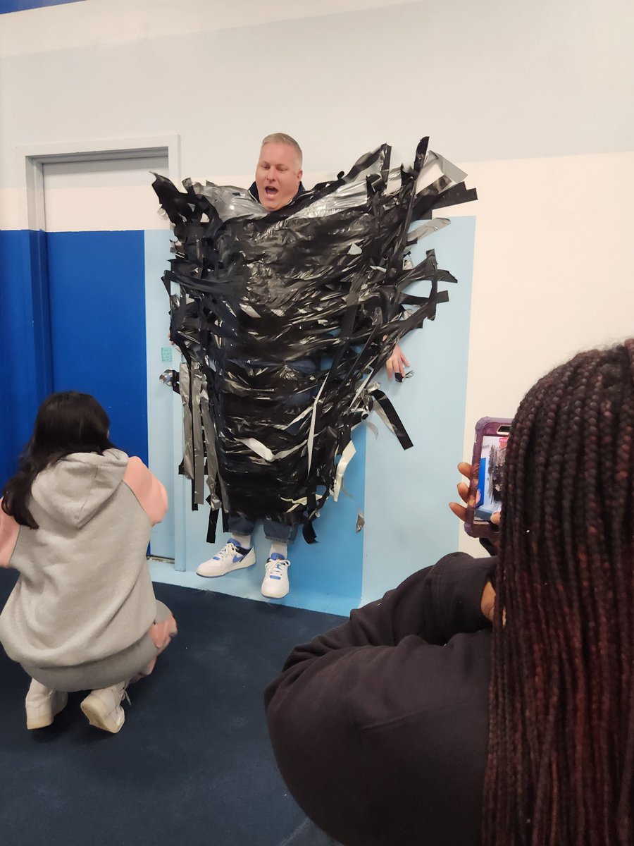 Thank you to all the students who participated in Prank the Principal Day. Also thank you to Mr. Varga for being a good sport and getting duct-taped.