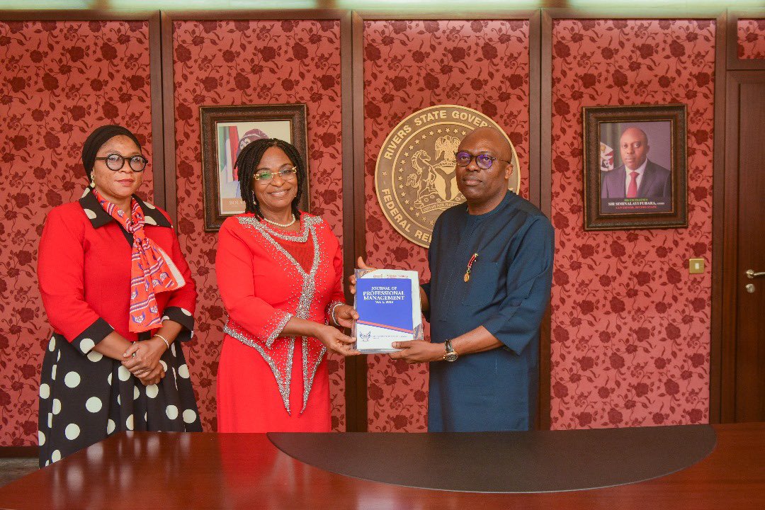 Today I had an audience with members of the Nigeria Institute of Management led by its President, Dr. Mrs. Christiana Atako. We deliberated on mutually beneficial issues that will improve our workforce and deliver efficient service to our people.